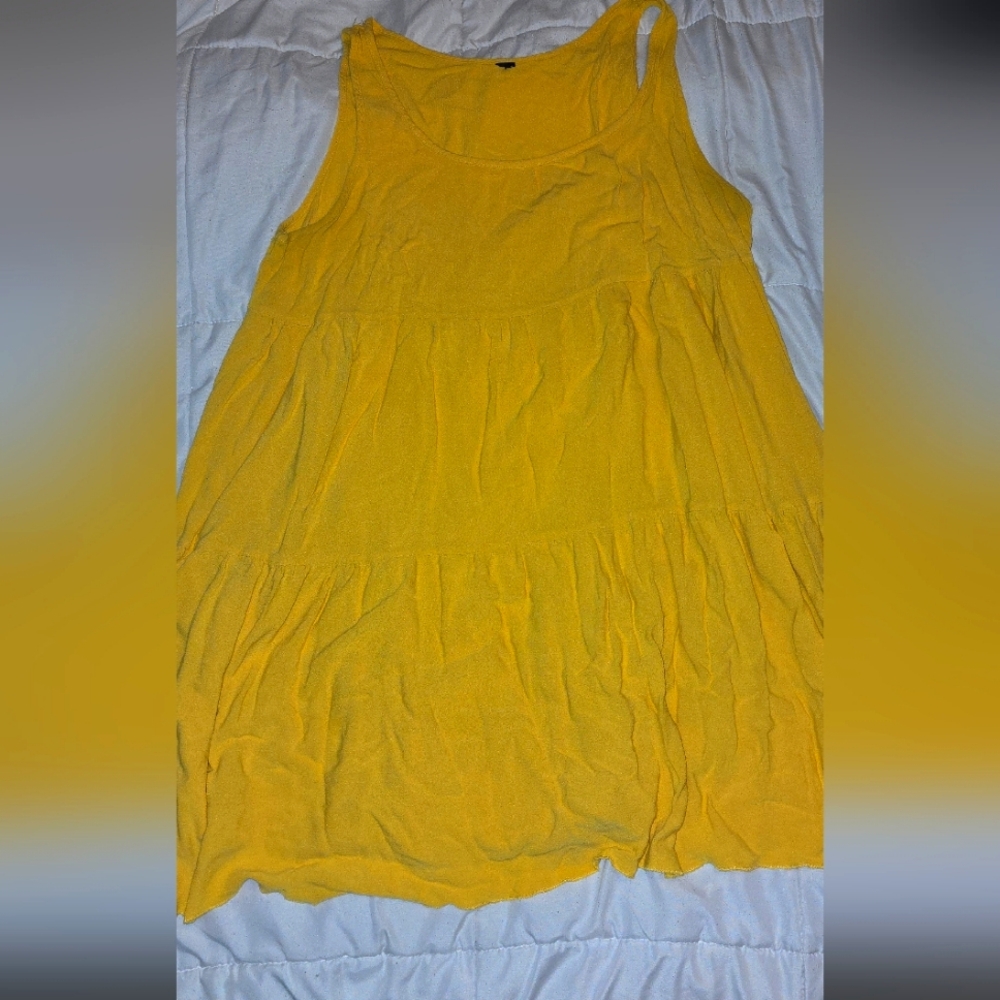 Tiered yellow dress